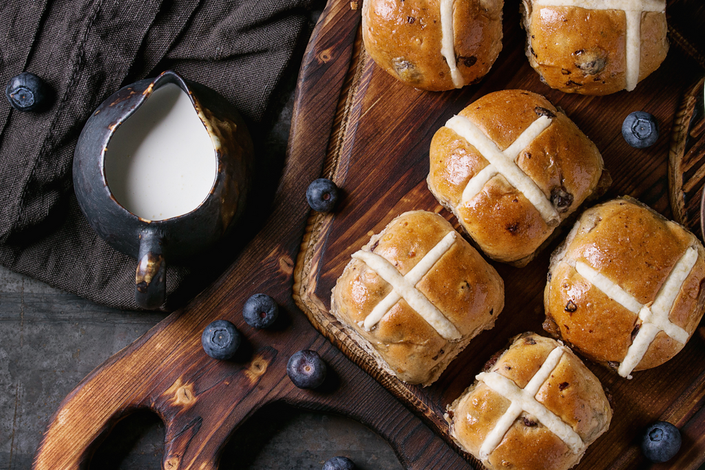 Ostara Recipe - Healthy Hot Cross Buns with Protein