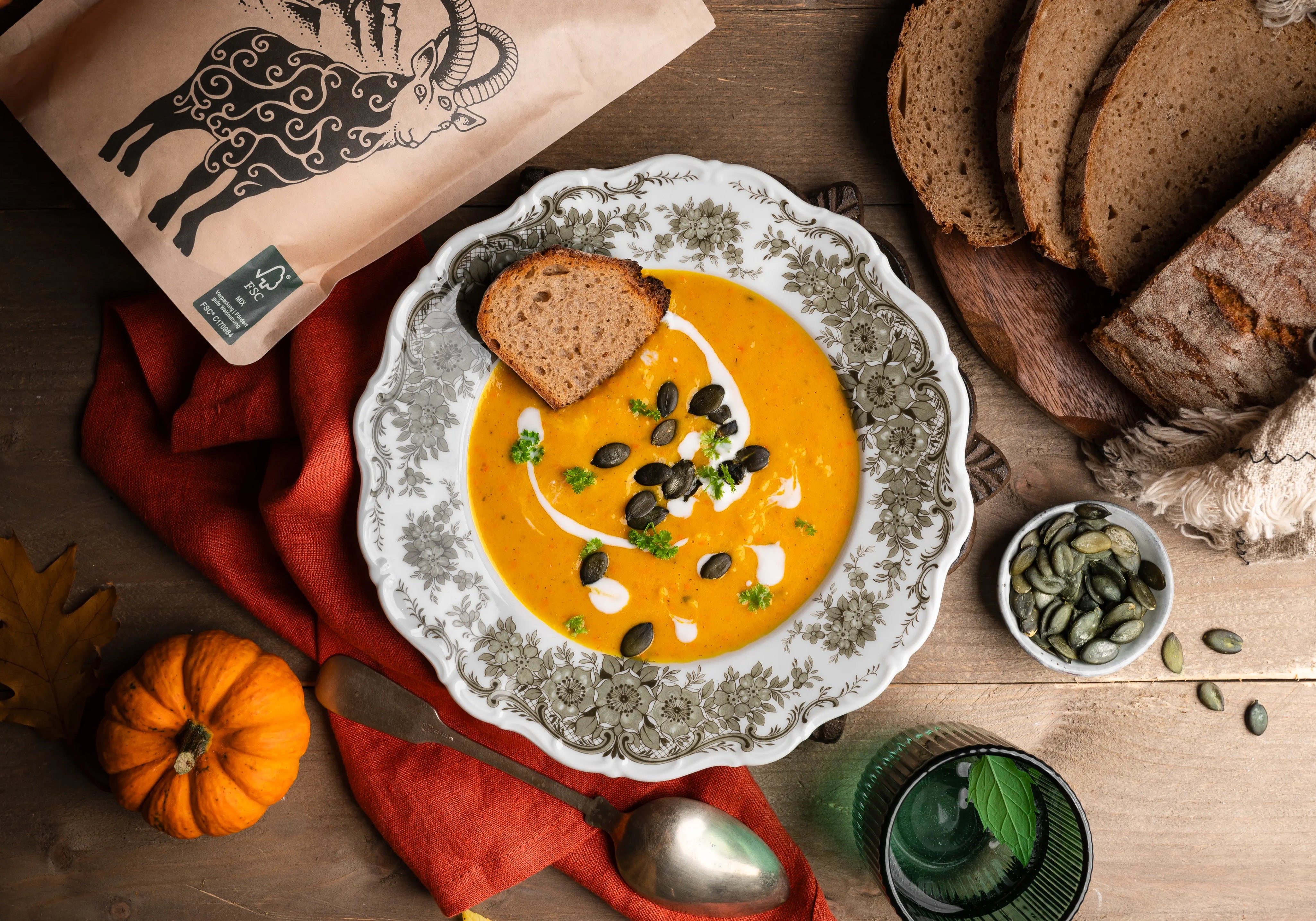 Cremige Protein Kürbissuppe mit A2 Protein
