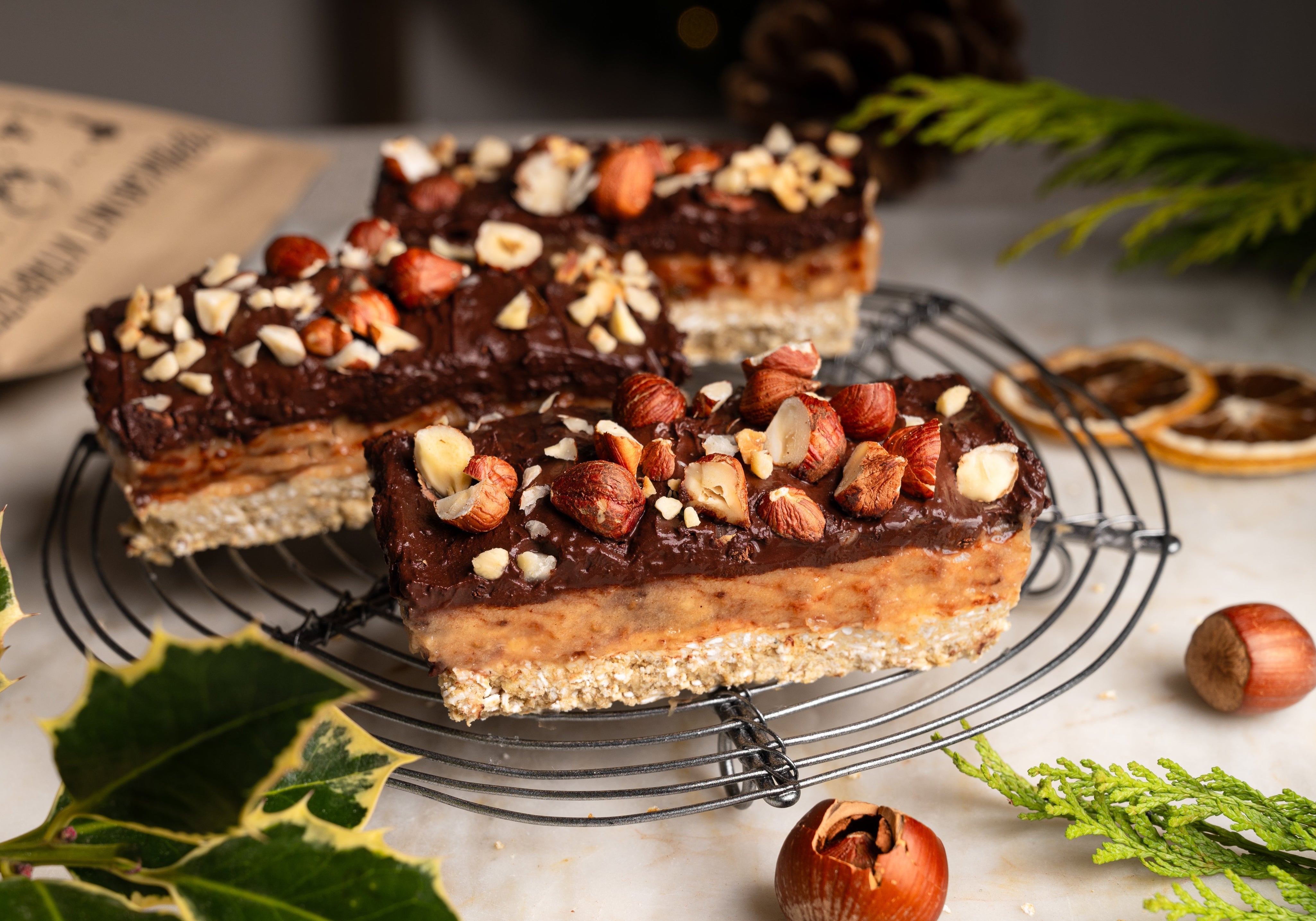 Karamell Haselnuss Riegel