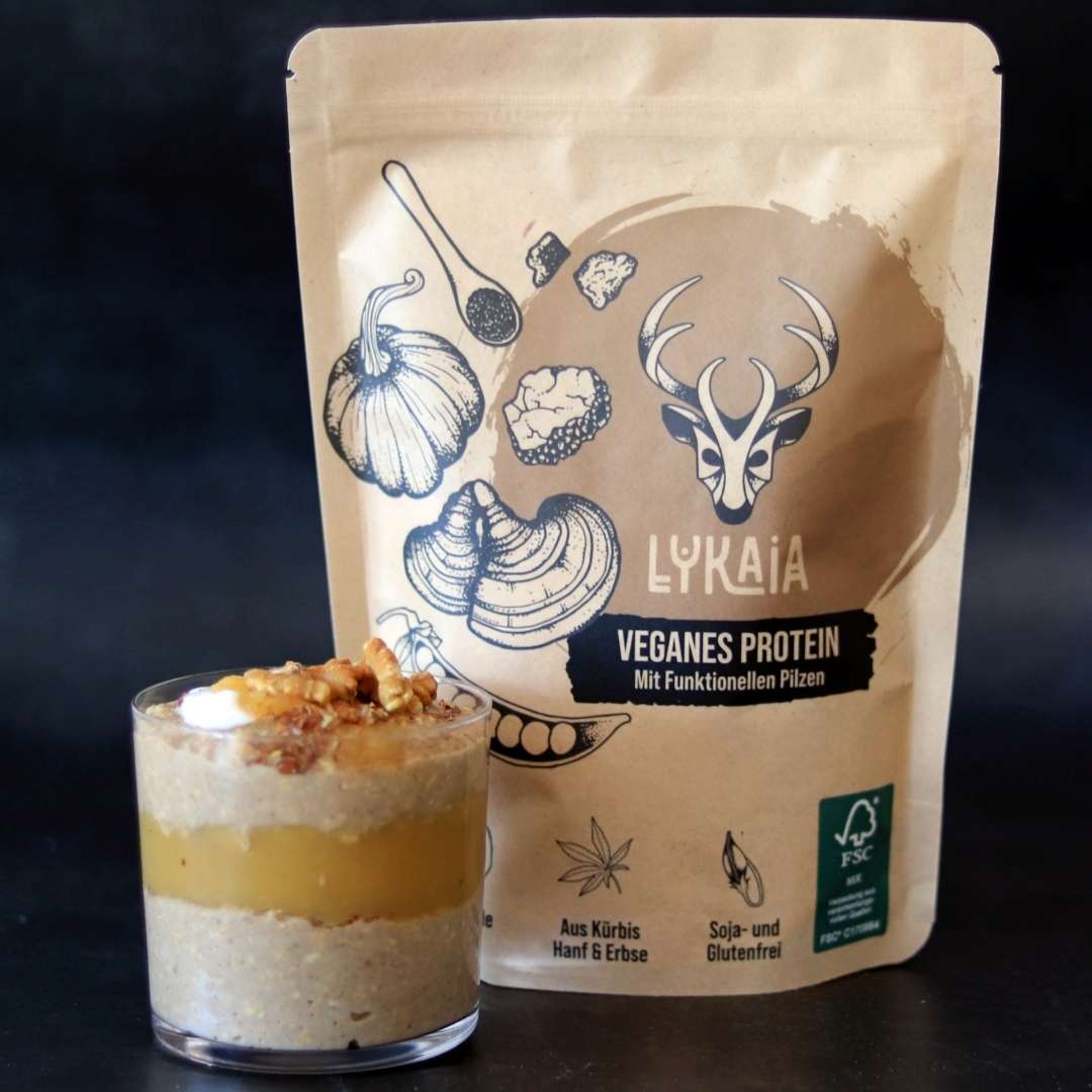 Veganes Protein mit funktionellen Pilzen