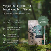 Vegan protein with functional mushrooms