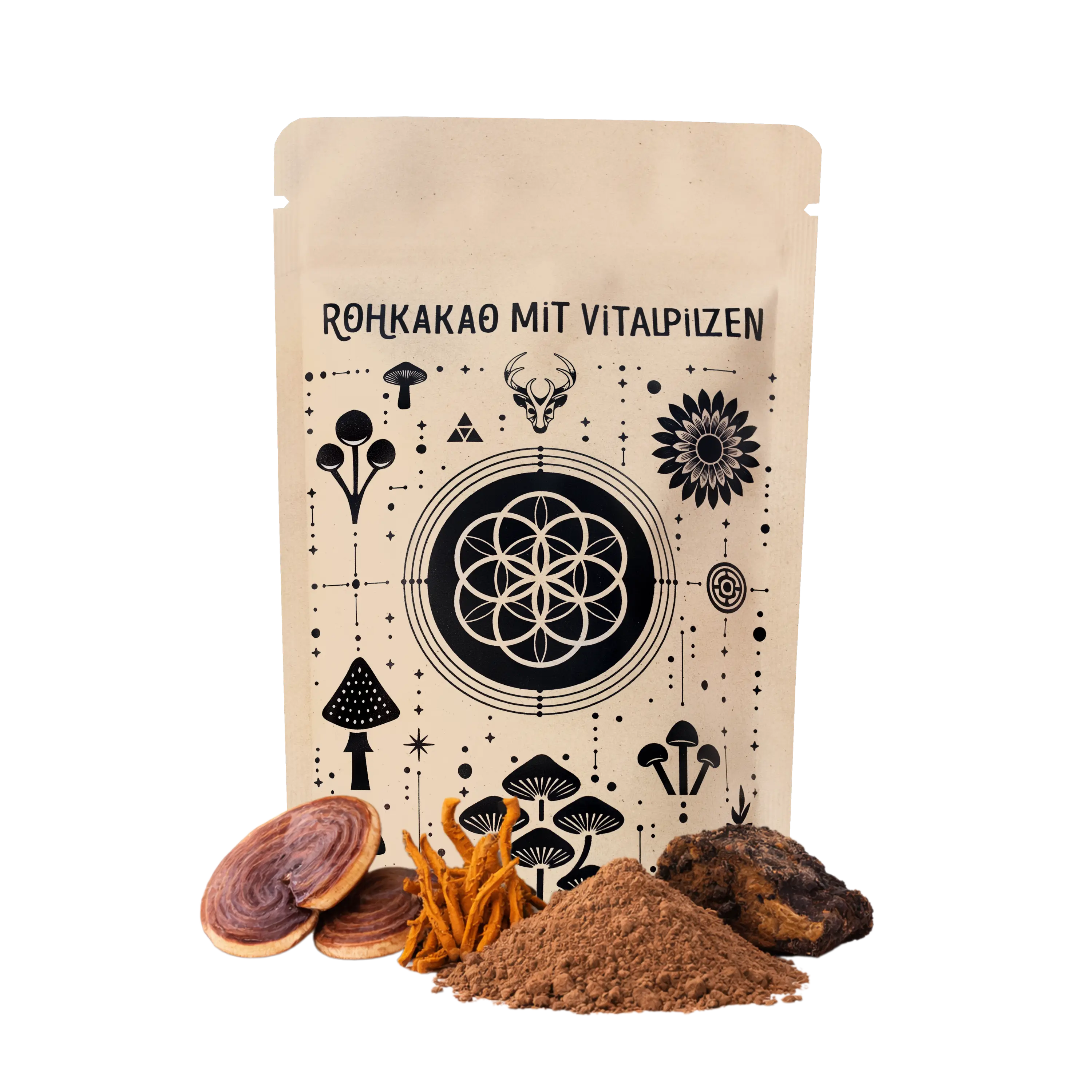 Rohkakao mit Vitalpilzen
