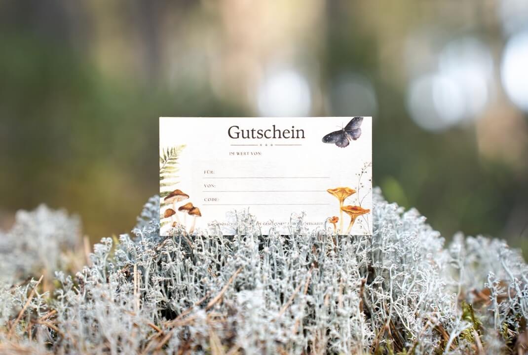 Beschrifte deine Gutschein Karte