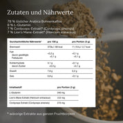 Zutaten und Nährwerte LYKAIA Waldkaffee