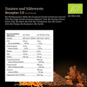 Zutaten und Nährwerte Rohkakao mit Vitalpilzen Rezeptur 2.0